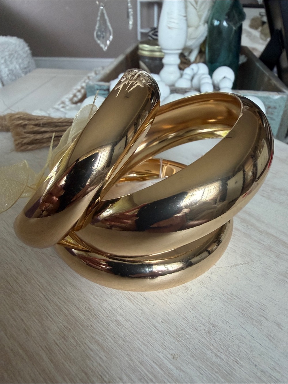 Chunky Gold Knot Bracelet